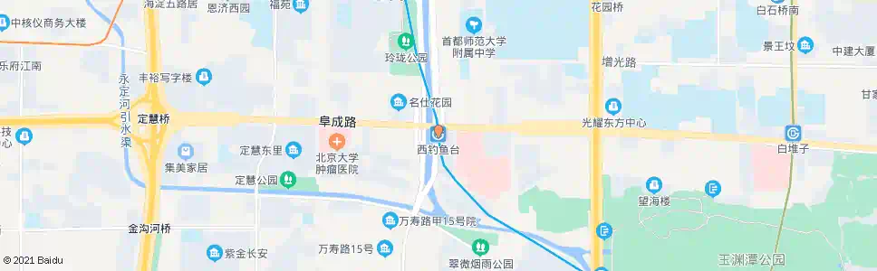 北京西钓鱼台(西行)_公交站地图_北京公交_妙搜公交查询2025
