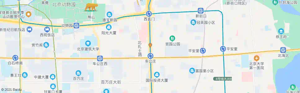 北京车公庄北街_公交站地图_北京公交_妙搜公交查询2025
