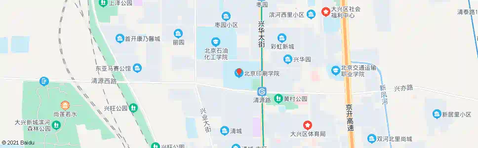 北京北京印刷学院_公交站地图_北京公交_妙搜公交查询2025