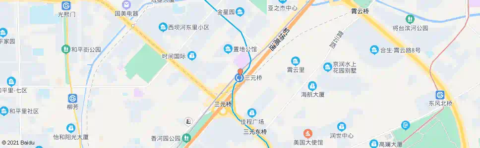 北京地铁三元桥站_公交站地图_北京公交_妙搜公交查询2025