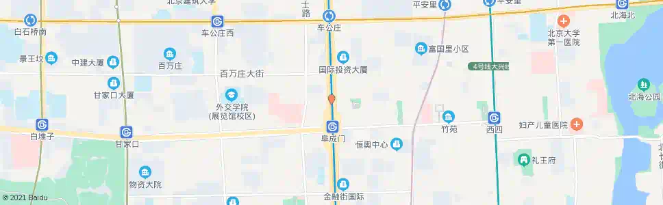 北京阜成门北_公交站地图_北京公交_妙搜公交查询2025