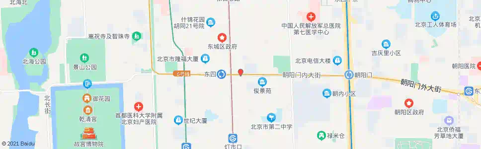 北京东四路口东_公交站地图_北京公交_妙搜公交查询2025