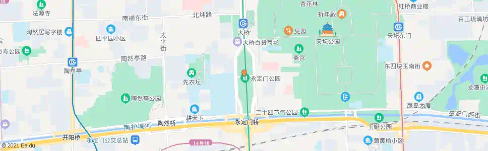 北京先农坛_公交站地图_北京公交_妙搜公交查询2025