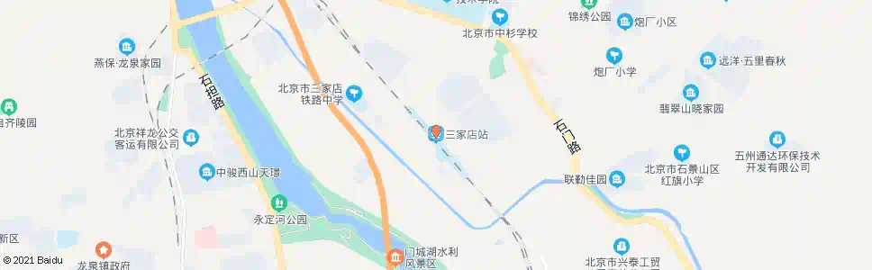 北京三家店_公交站地图_北京公交_妙搜公交查询2025