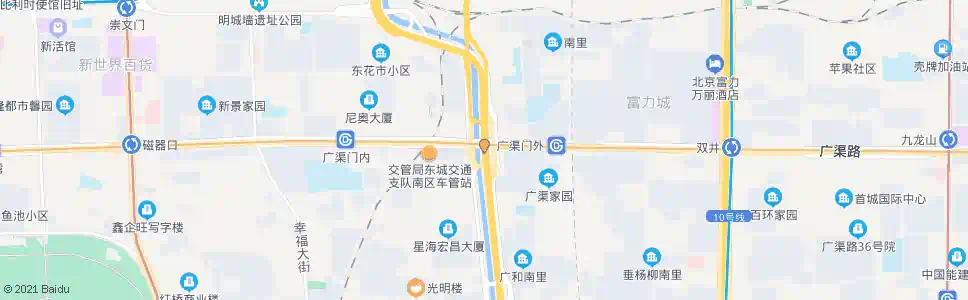 北京广渠门桥_公交站地图_北京公交_妙搜公交查询2025