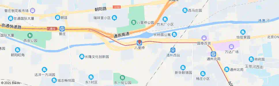 北京八里桥市场_公交站地图_北京公交_妙搜公交查询2025