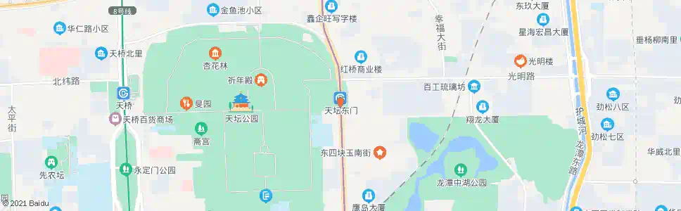 北京天坛体育场_公交站地图_北京公交_妙搜公交查询2025