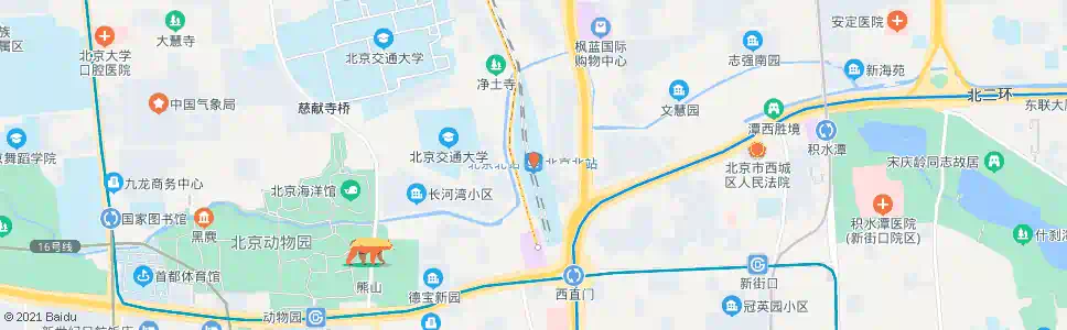 北京西直河北站_公交站地图_北京公交_妙搜公交查询2025