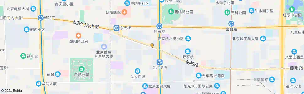 北京呼家楼西_公交站地图_北京公交_妙搜公交查询2025