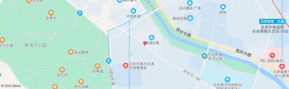 北京凉水河一街西口_公交站地图_北京公交_妙搜公交查询2025
