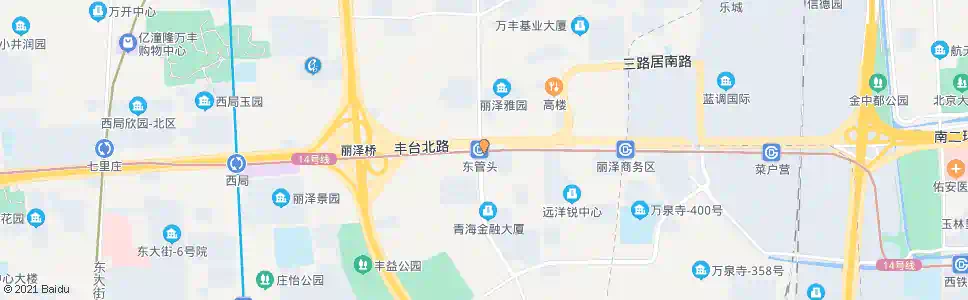 北京丽泽桥东_公交站地图_北京公交_妙搜公交查询2025