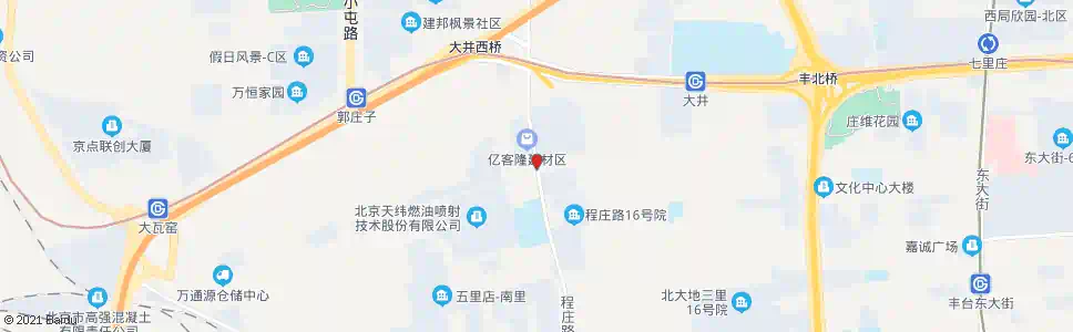 北京北程庄路西口_公交站地图_北京公交_妙搜公交查询2025