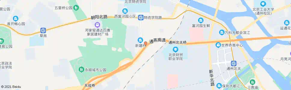 北京北京物资学院南站_公交站地图_北京公交_妙搜公交查询2025