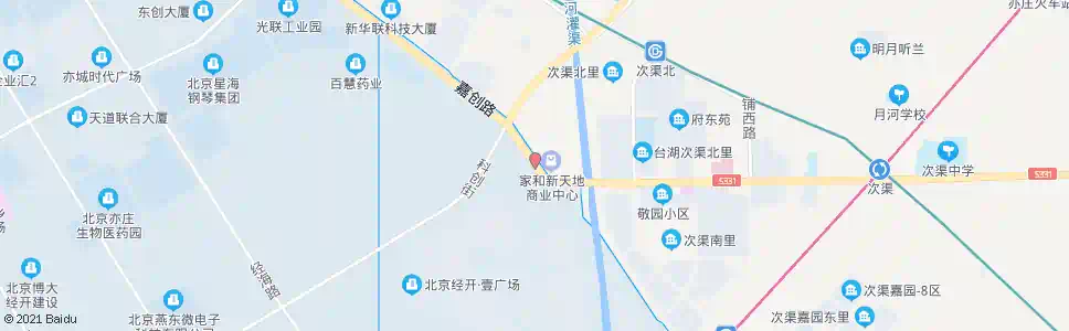 北京次渠西口_公交站地图_北京公交_妙搜公交查询2025