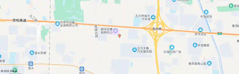 北京孛罗营村北_公交站地图_北京公交_妙搜公交查询2025