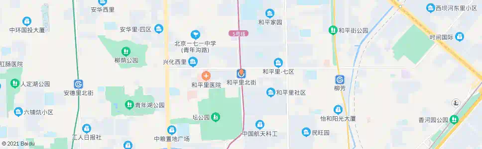 北京和平里北街西口_公交站地图_北京公交_妙搜公交查询2025