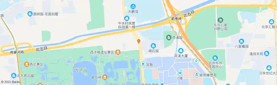 北京圆明园东门_公交站地图_北京公交_妙搜公交查询2025