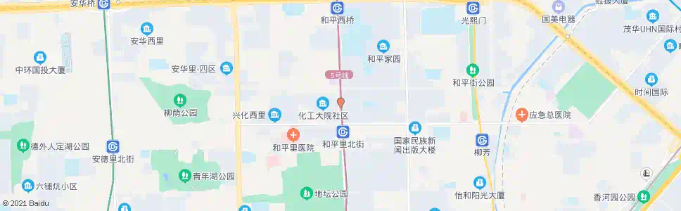 北京和平里西街_公交站地图_北京公交_妙搜公交查询2025
