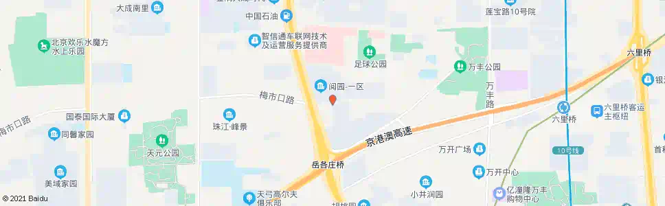 北京岳各庄北桥东_公交站地图_北京公交_妙搜公交查询2025