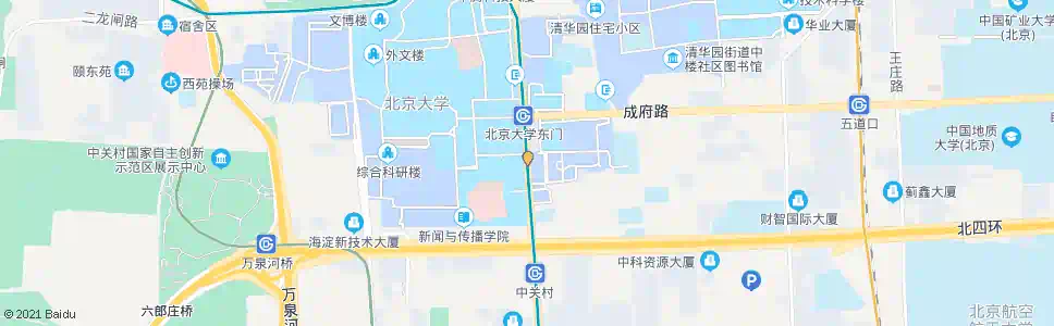 北京中关园_公交站地图_北京公交_妙搜公交查询2025