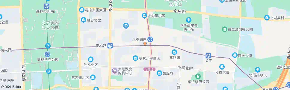 北京大屯路东口_公交站地图_北京公交_妙搜公交查询2025