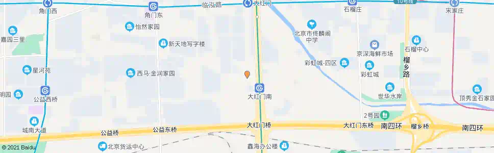 北京大红门(服装城对面公交车站)_公交站地图_北京公交_妙搜公交查询2025