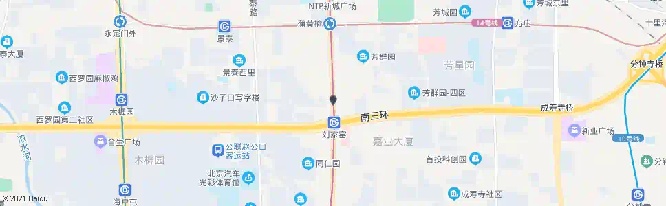 北京刘家窑桥北_公交站地图_北京公交_妙搜公交查询2025