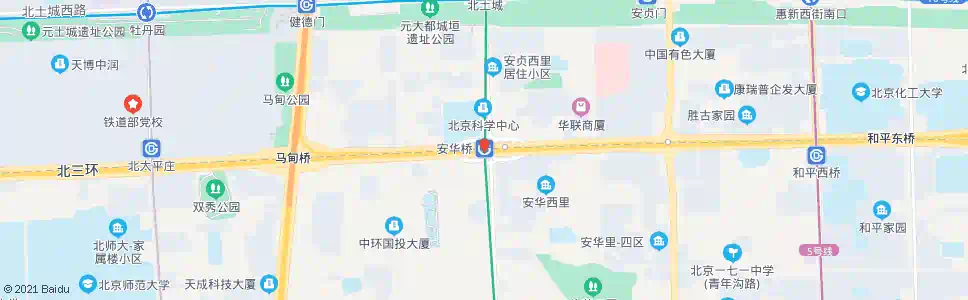 北京安华桥站_公交站地图_北京公交_妙搜公交查询2025