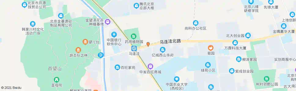 北京马连洼西站_公交站地图_北京公交_妙搜公交查询2025