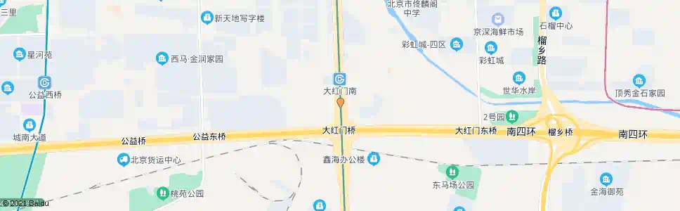 北京大红门桥北_公交站地图_北京公交_妙搜公交查询2025