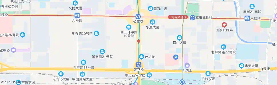 北京公主坟南_公交站地图_北京公交_妙搜公交查询2025