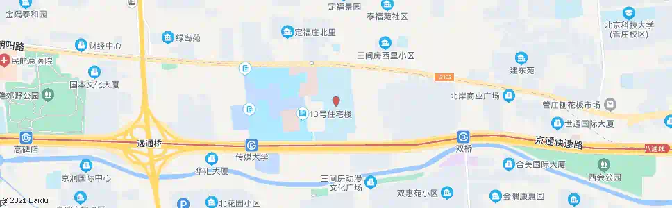 北京第二外国语学院_公交站地图_北京公交_妙搜公交查询2025