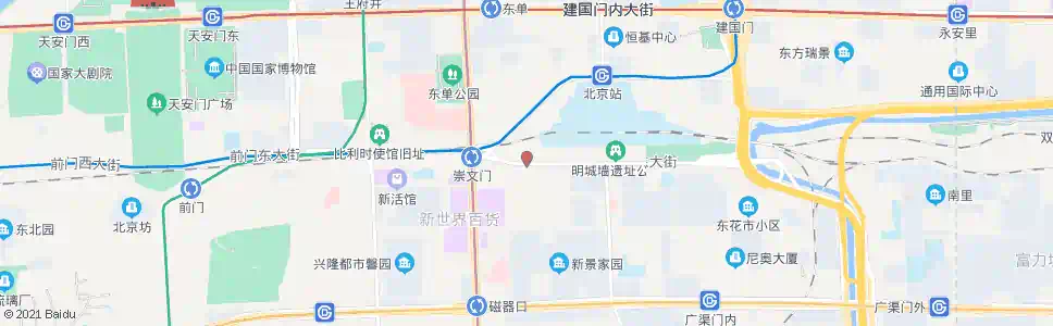 北京崇文门东_公交站地图_北京公交_妙搜公交查询2025