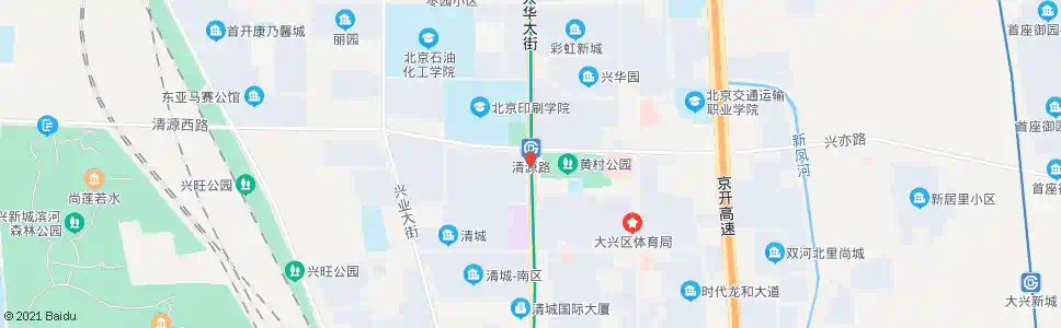 北京黄村公园_公交站地图_北京公交_妙搜公交查询2025