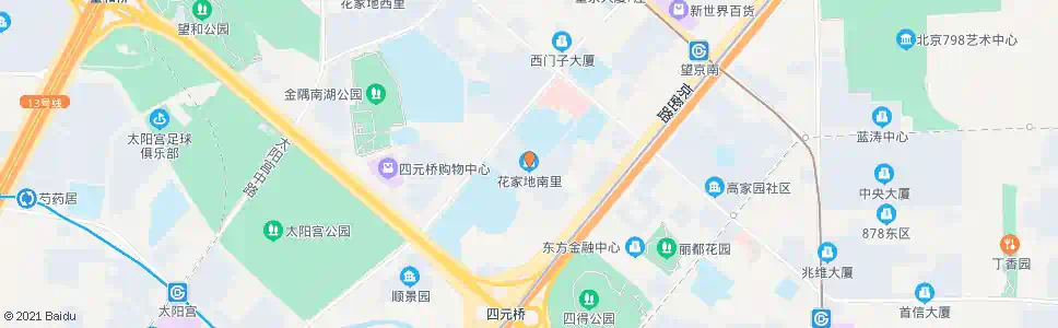 北京花家地南里_公交站地图_北京公交_妙搜公交查询2025