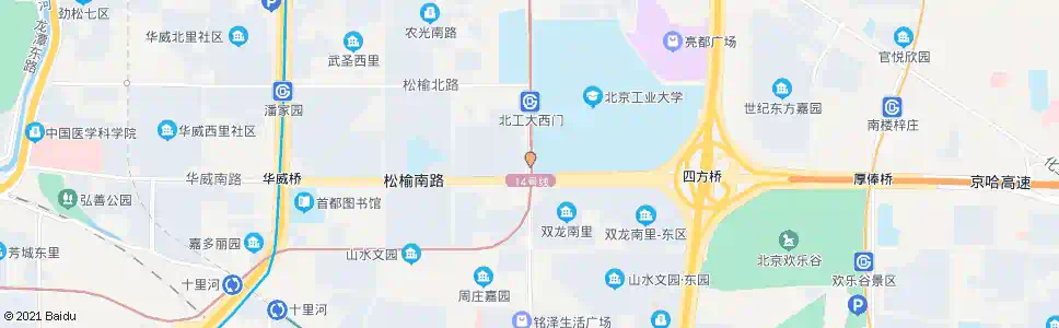 北京北京工业大学南站_公交站地图_北京公交_妙搜公交查询2025