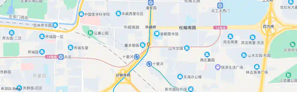 北京十里河桥北_公交站地图_北京公交_妙搜公交查询2025