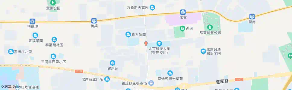 北京科技大学管庄校区_公交站地图_北京公交_妙搜公交查询2025