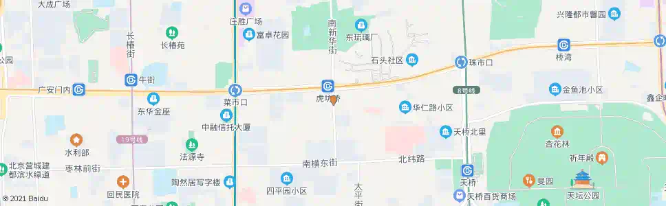北京虎坊桥路口南_公交站地图_北京公交_妙搜公交查询2025