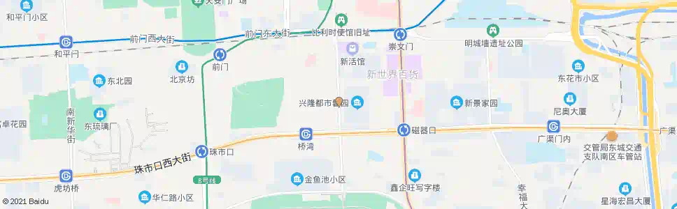 北京兴隆街_公交站地图_北京公交_妙搜公交查询2025