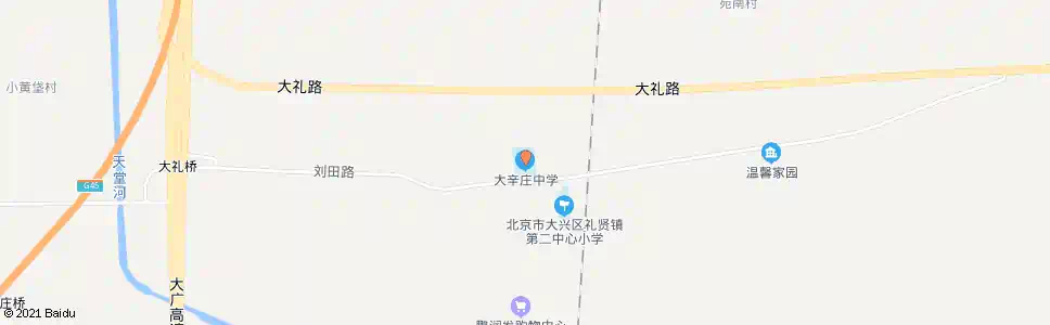 北京大辛庄中学_公交站地图_北京公交_妙搜公交查询2025