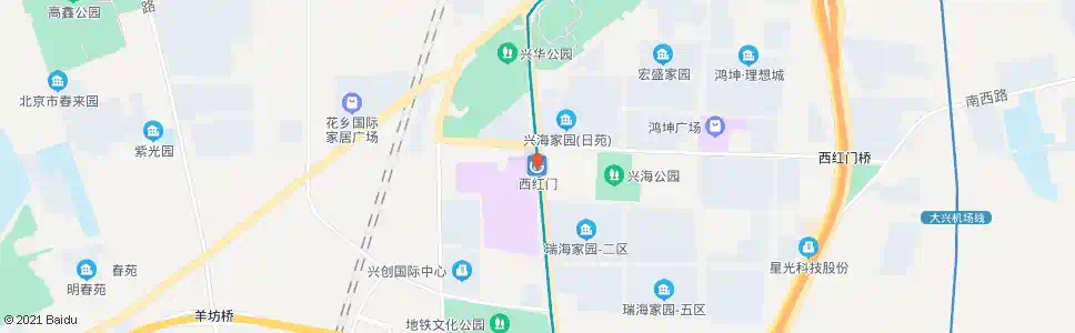 北京地铁西红门站_公交站地图_北京公交_妙搜公交查询2025