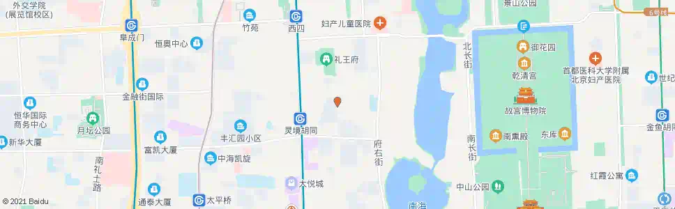 北京西黄城根南街_公交站地图_北京公交_妙搜公交查询2025
