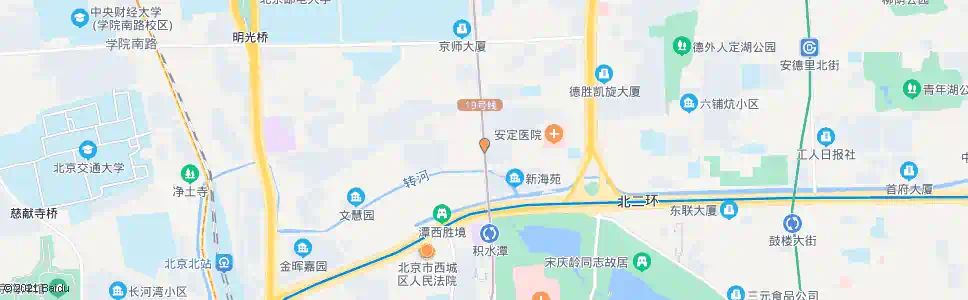 北京积水潭桥北_公交站地图_北京公交_妙搜公交查询2025