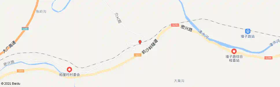 北京沙岭梁_公交站地图_北京公交_妙搜公交查询2025