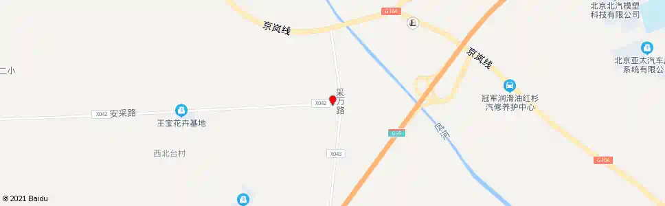 北京安采路东口_公交站地图_北京公交_妙搜公交查询2025