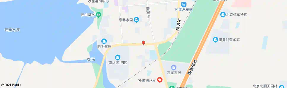 北京怀柔南大街东口_公交站地图_北京公交_妙搜公交查询2025