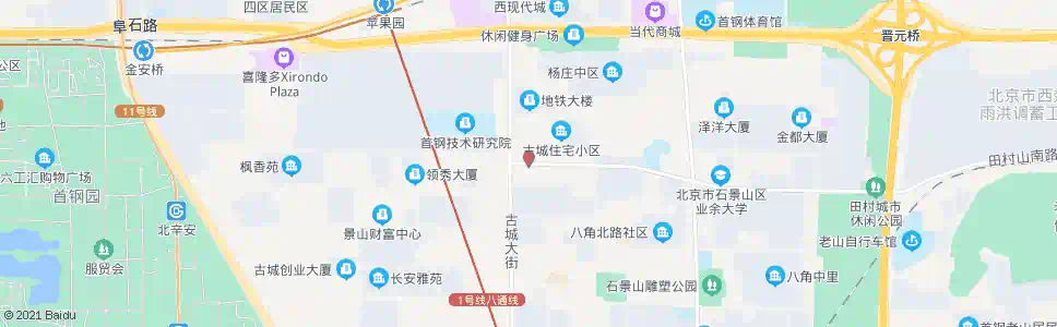 北京古城北路西口_公交站地图_北京公交_妙搜公交查询2025