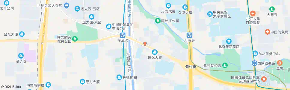 北京车道沟桥东(东行)_公交站地图_北京公交_妙搜公交查询2025