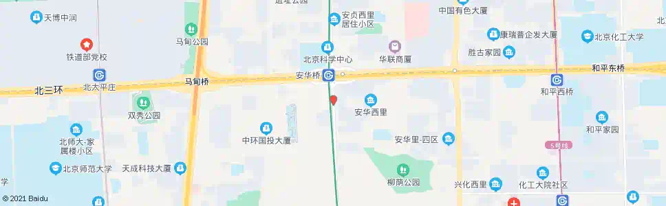 北京安华桥南_公交站地图_北京公交_妙搜公交查询2025